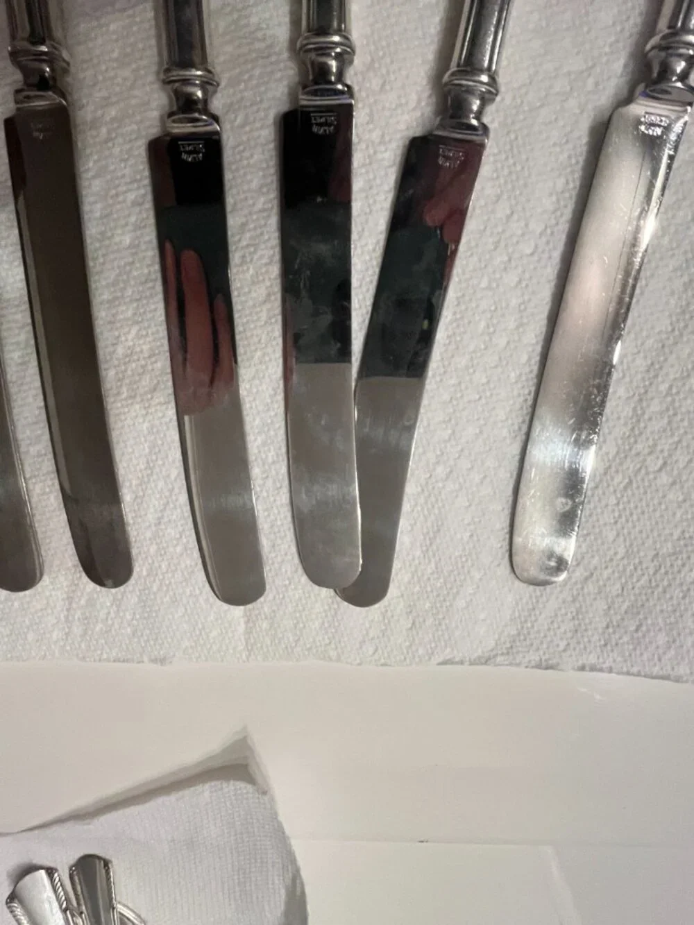 Vintage Alvin Silmet George Washington Silverplate Knives Set 6
